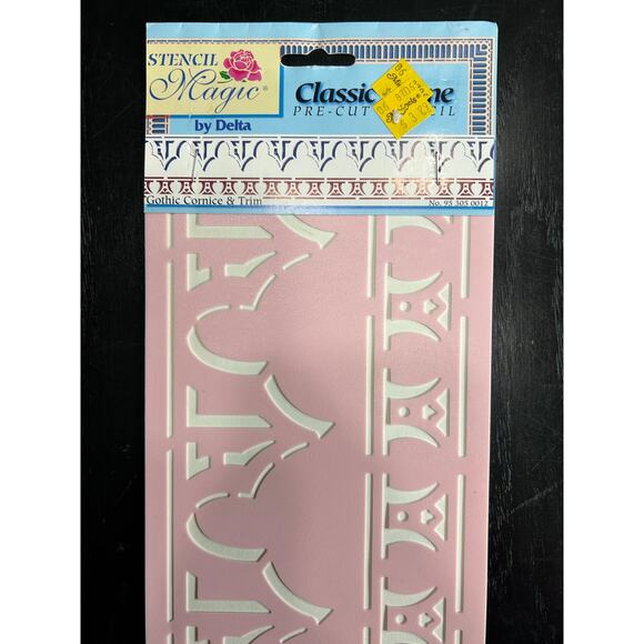 90s Vintage- Stencil Magic By Delta- Gothic Cornice Trim No. 95 305 0012 NWT - Picture 6 of 6